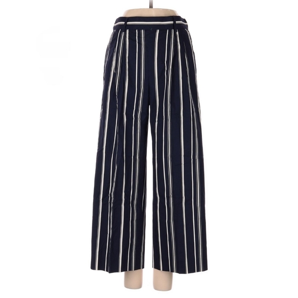 J.Crew Cropped Striped Cotton Pants - Picture 1 of 5